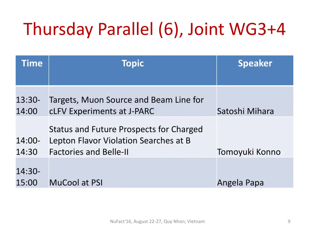 thursday parallel 6 joint wg3 4