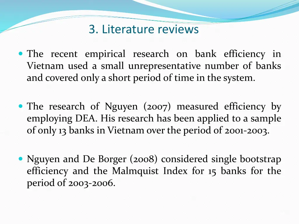 3 literature reviews