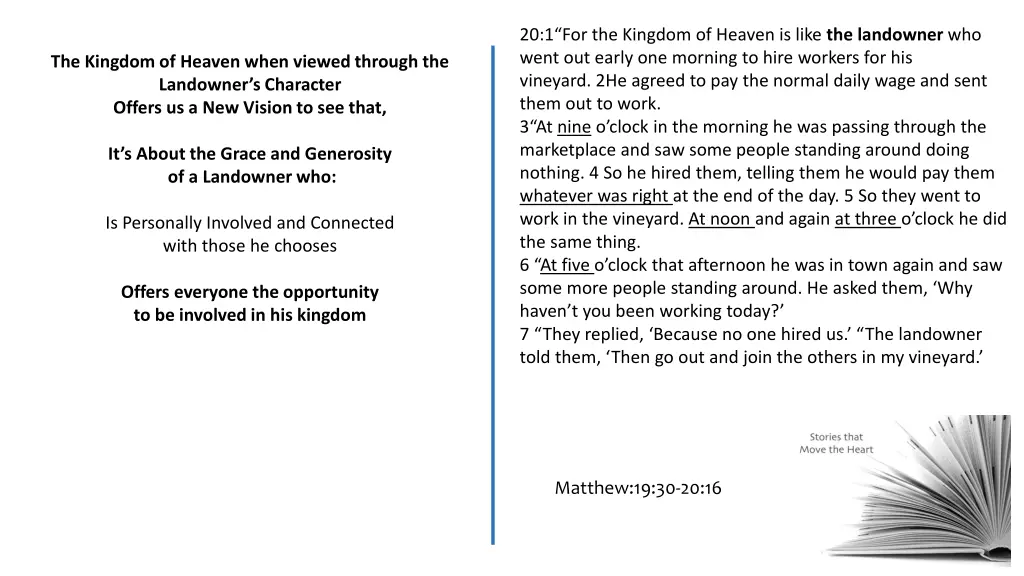 20 1 for the kingdom of heaven is like 1