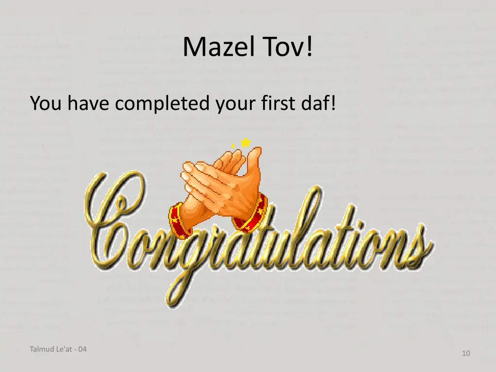 mazel tov
