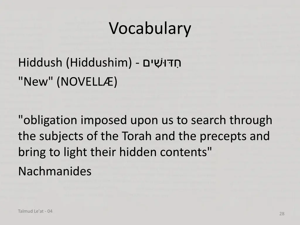 vocabulary