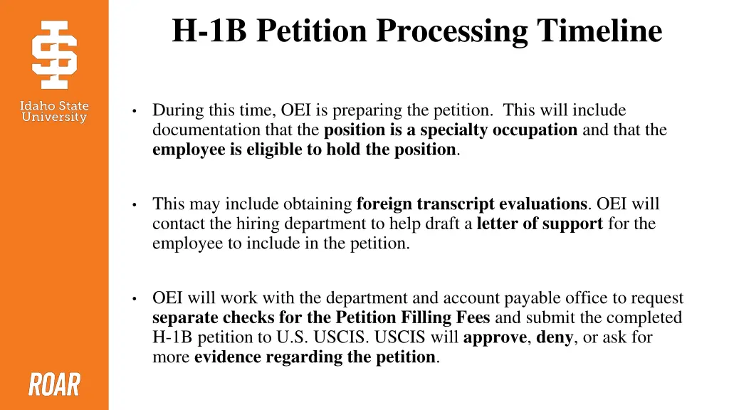 h 1b petition processing timeline
