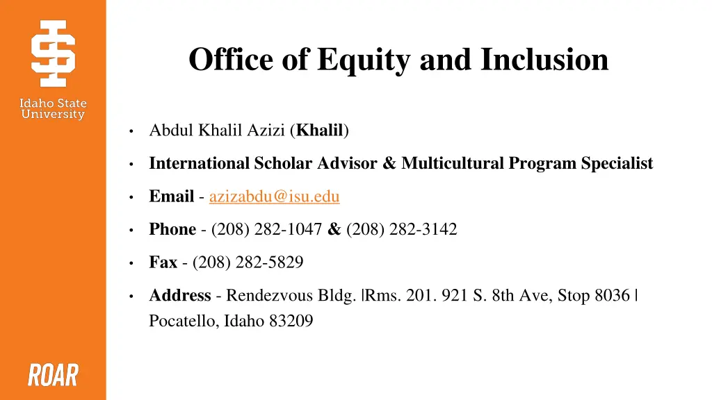 office of equity and inclusion