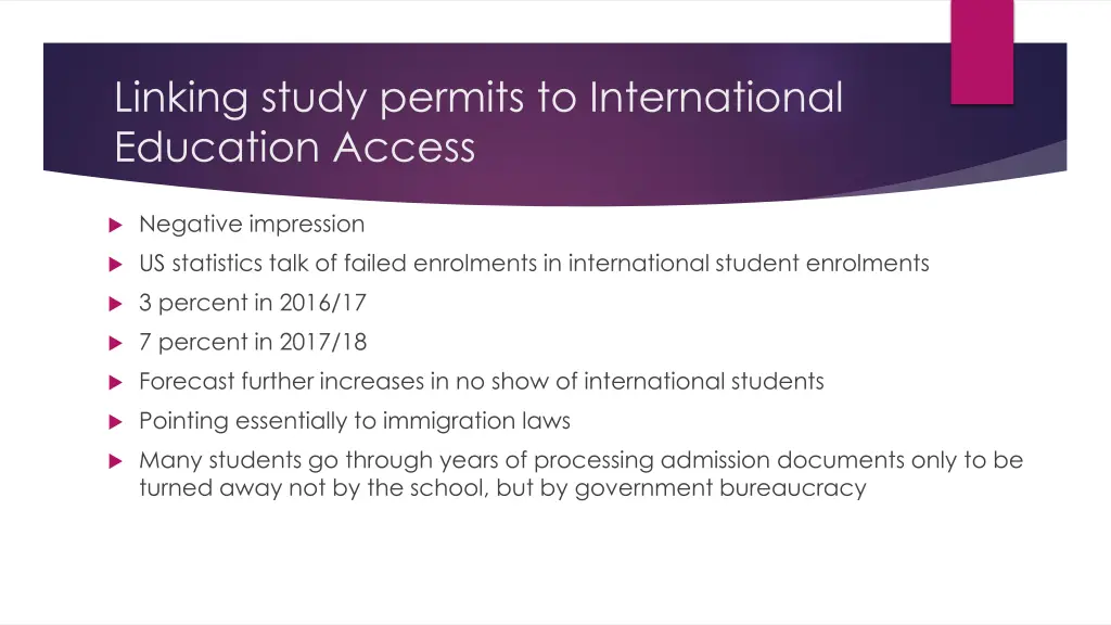 linking study permits to international education
