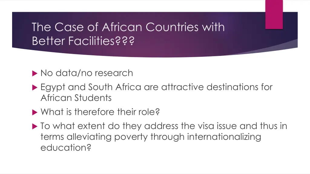the case of african countries with better