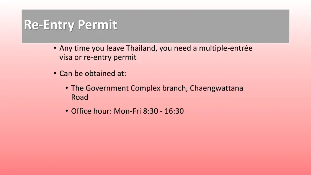 re entry permit