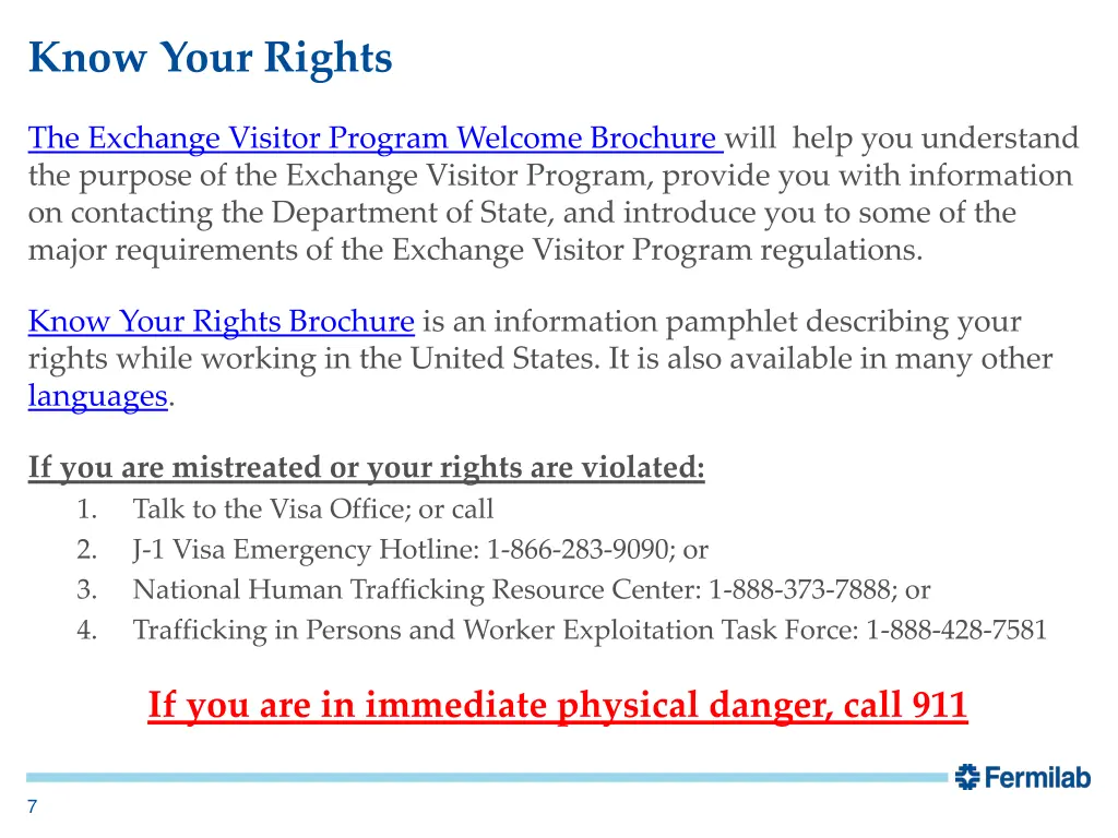 know your rights