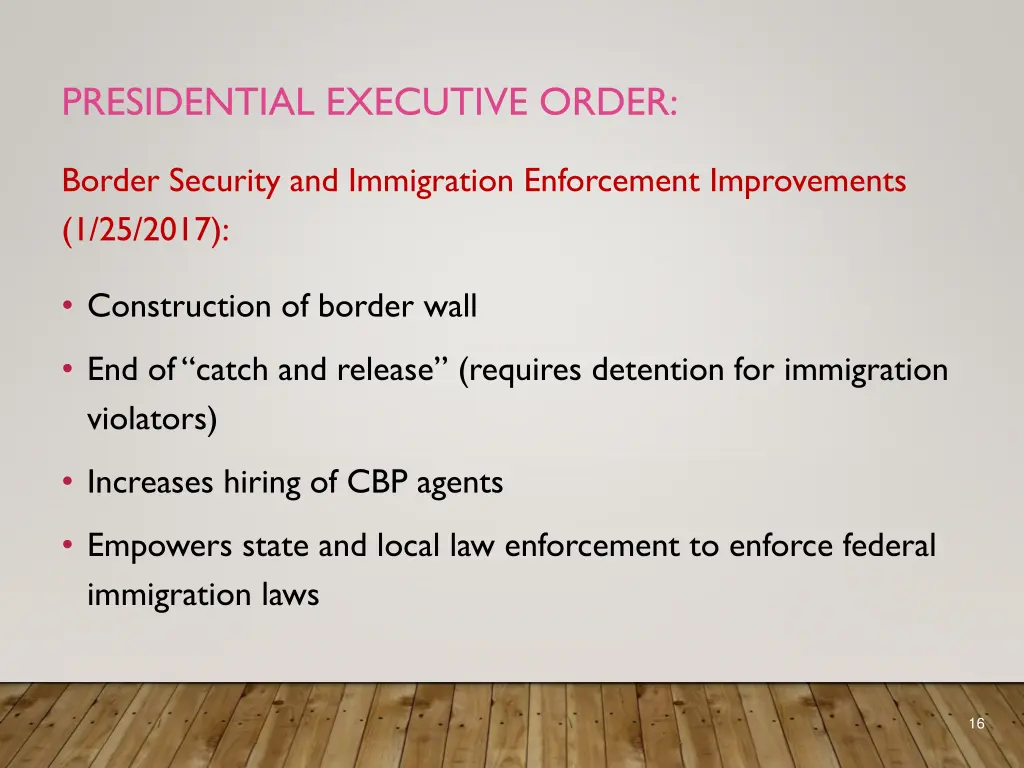 presidential executive order 1