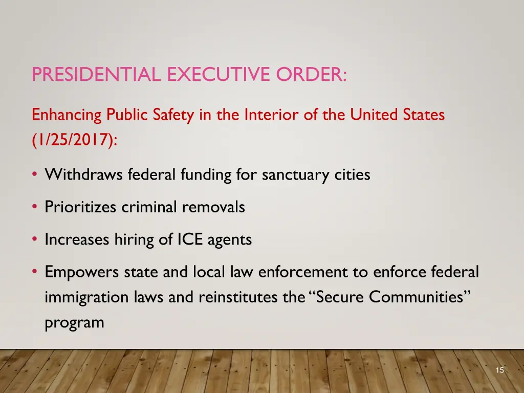 presidential executive order