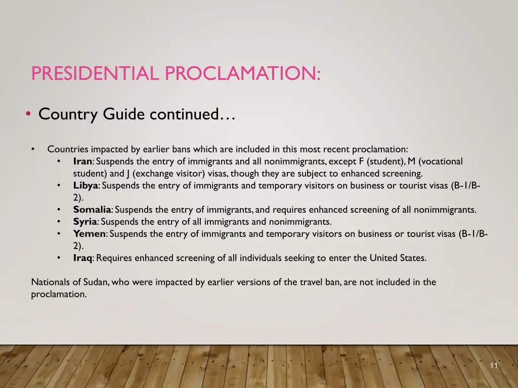 presidential proclamation 1