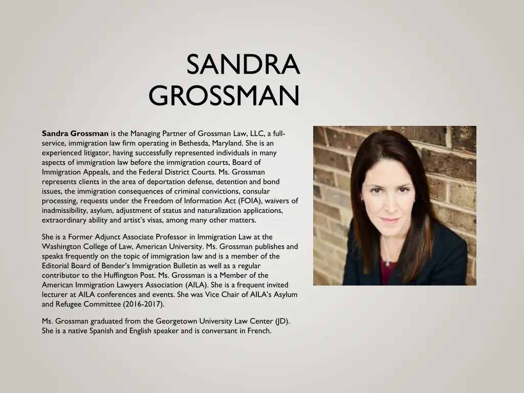 sandra grossman