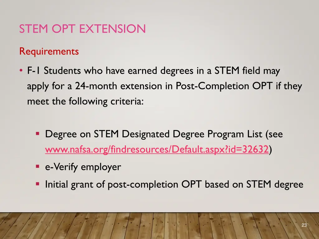 stem opt extension