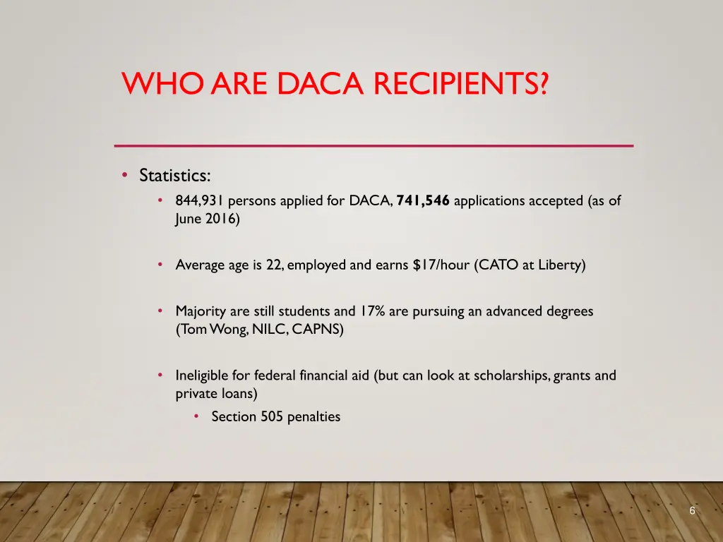 who are daca recipients