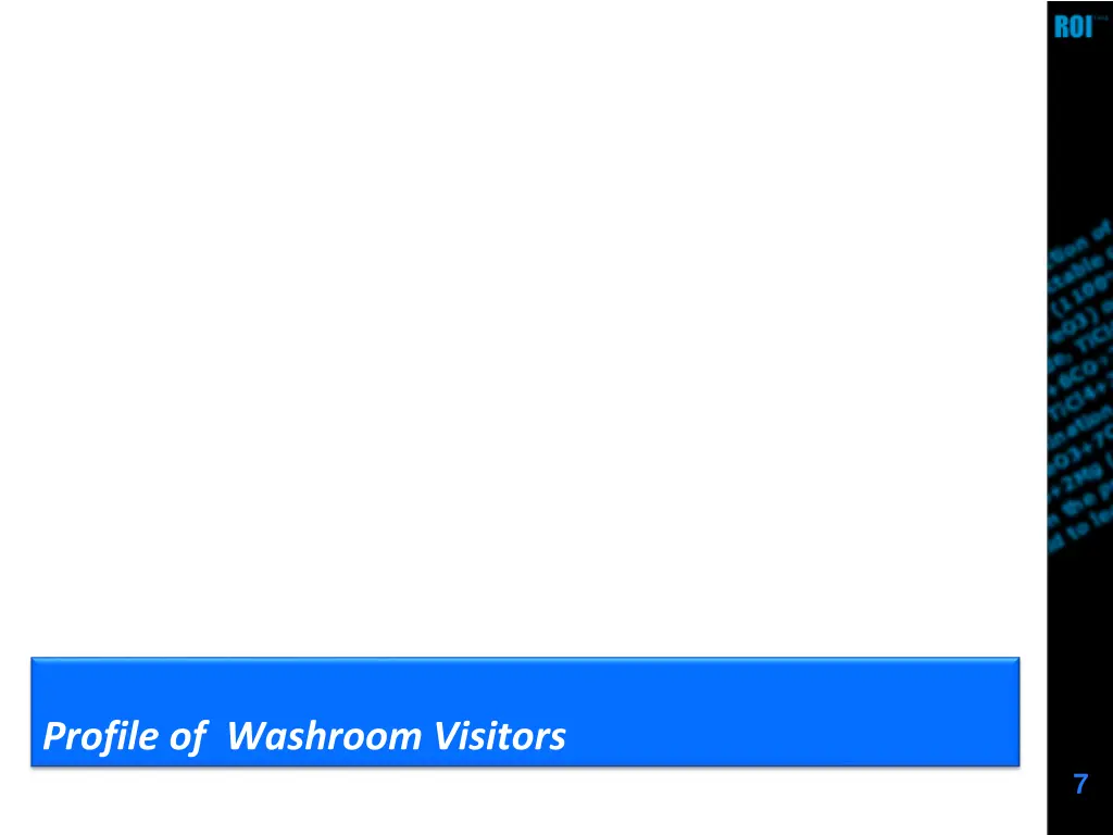 profile of washroom visitors