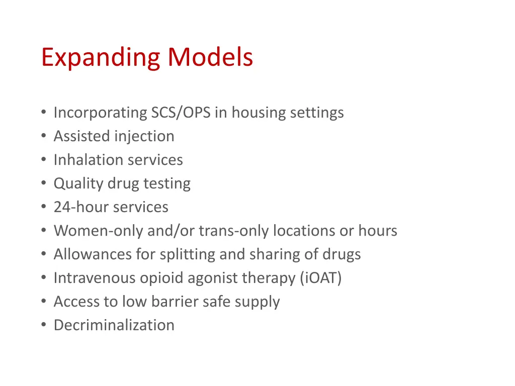 expanding models