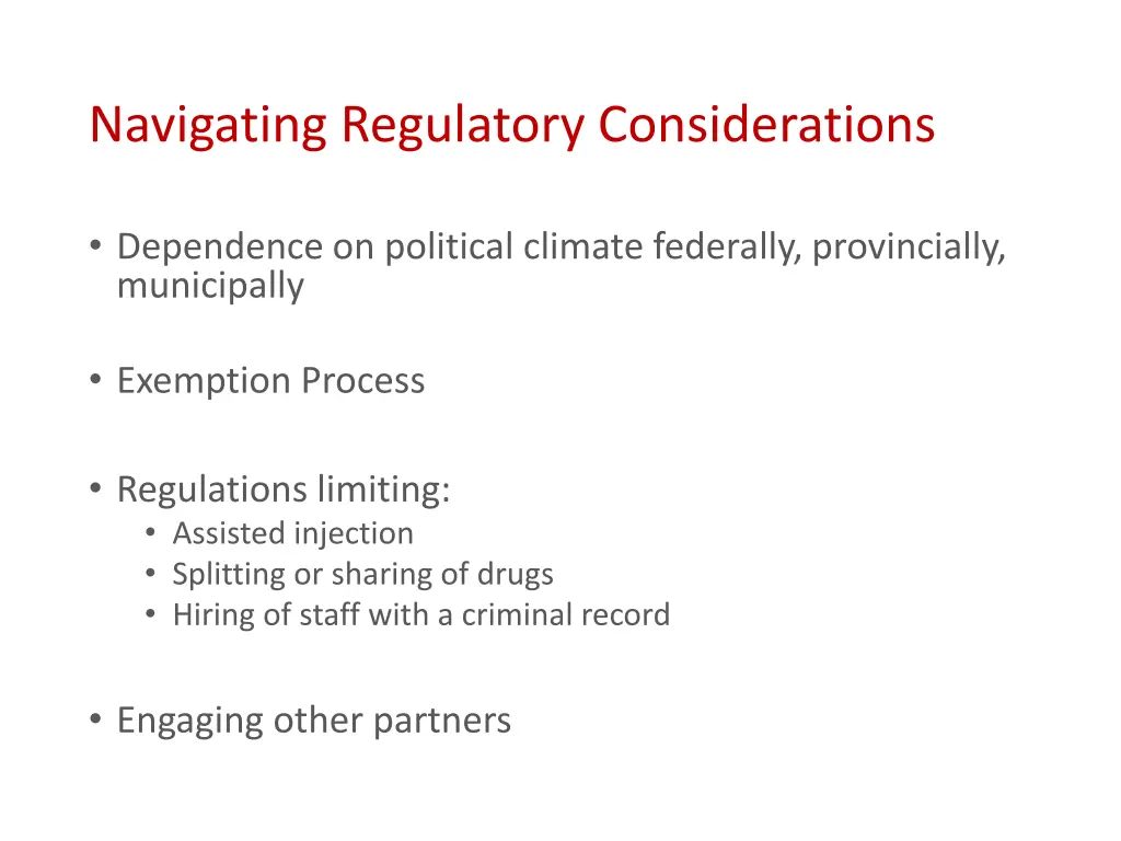 navigating regulatory considerations