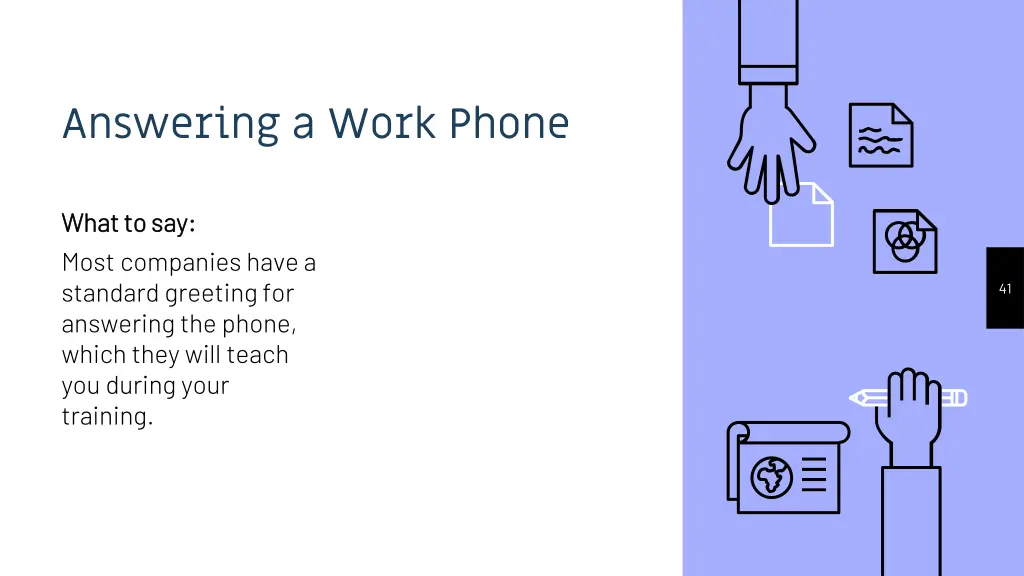 answering a work phone 2