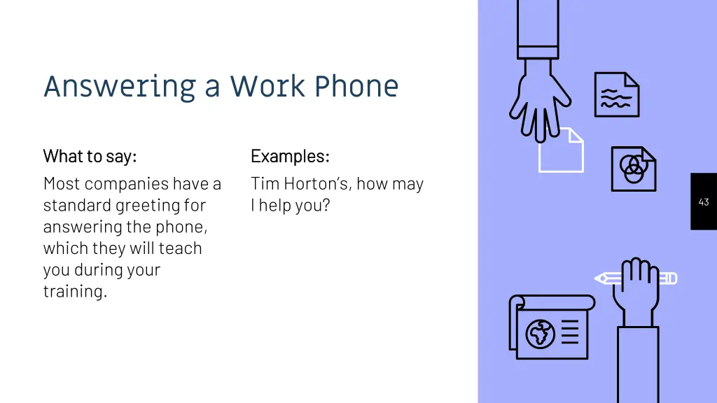 answering a work phone 4