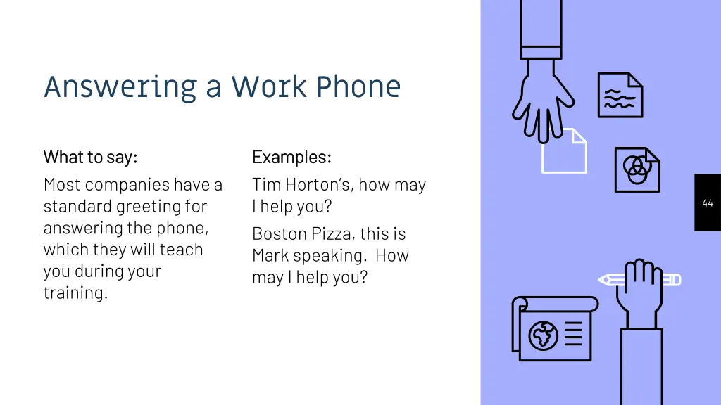answering a work phone 5