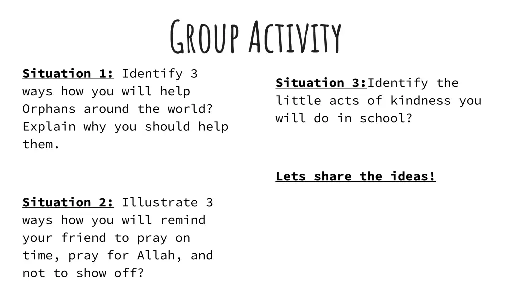 group activity