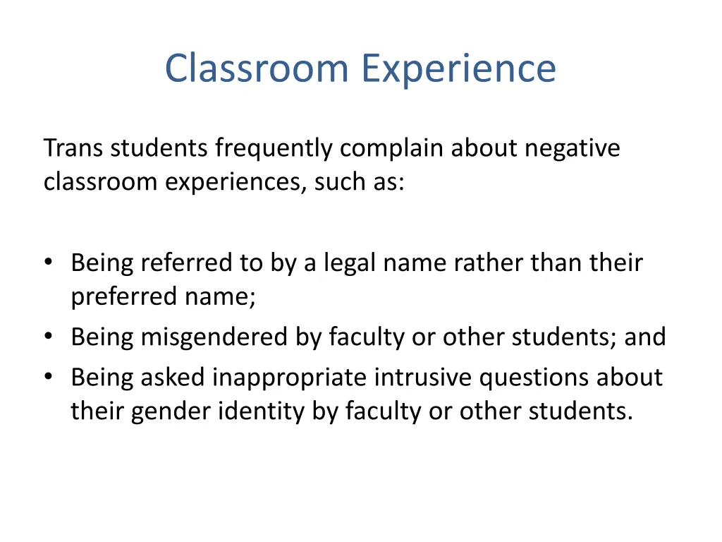 classroom experience 1