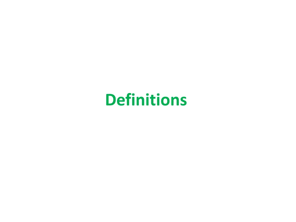 definitions