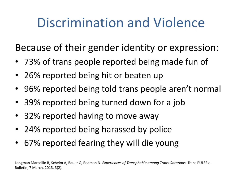 discrimination and violence