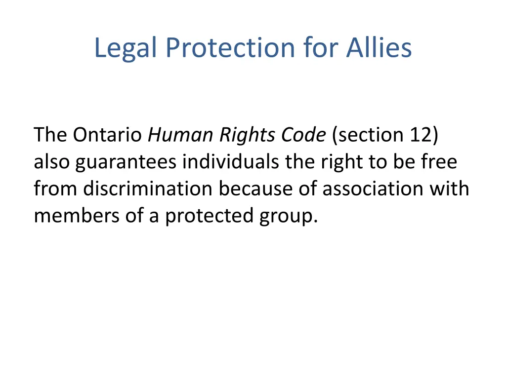 legal protection for allies