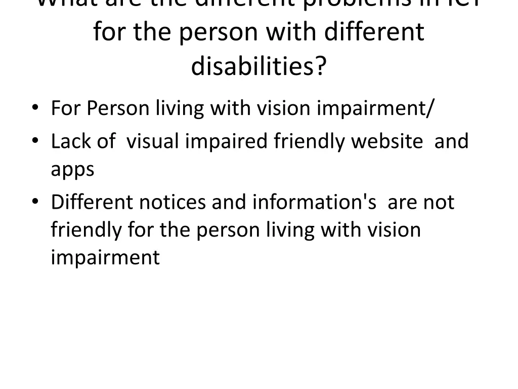 what are the different problems