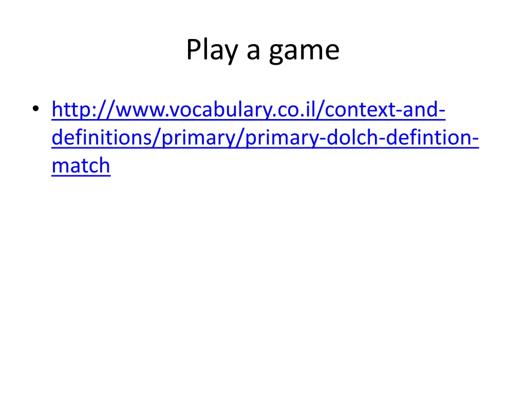play a game