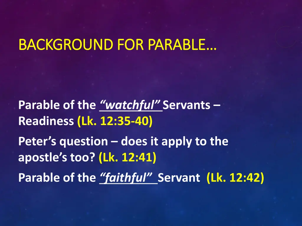 background for parable background for parable 2