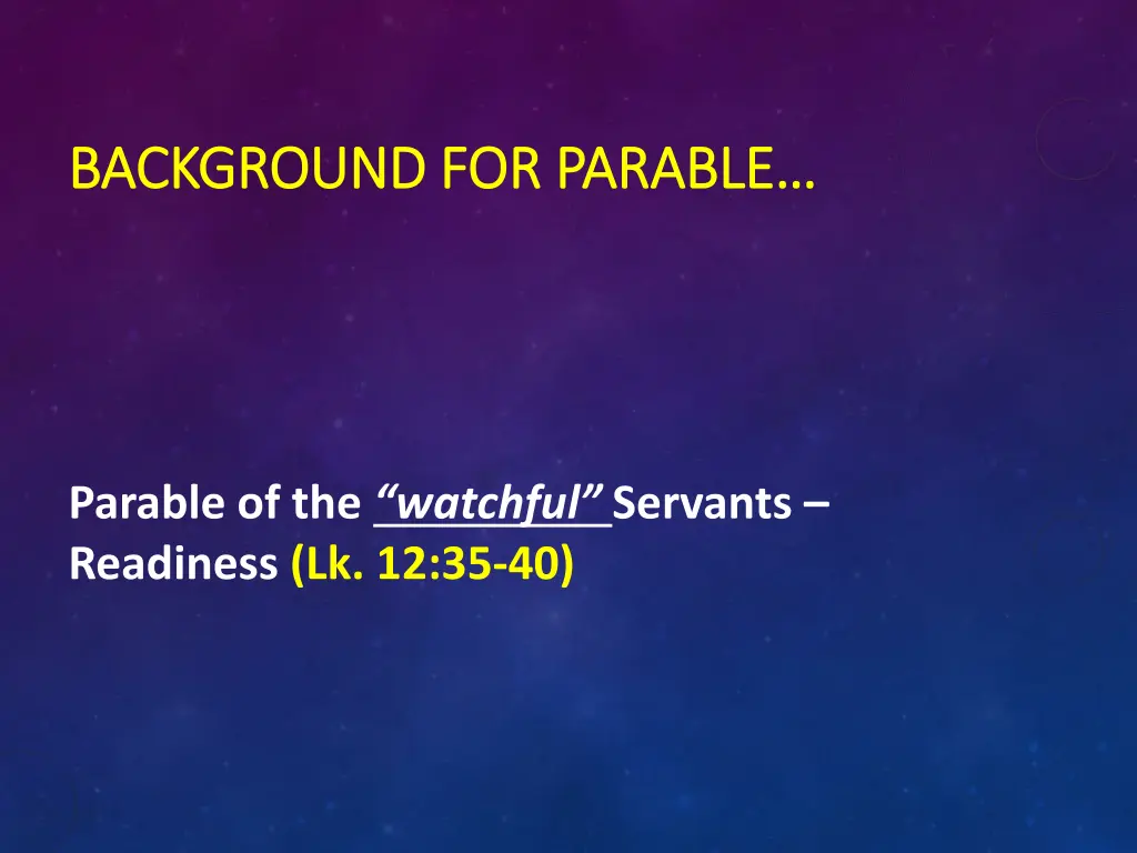 background for parable background for parable