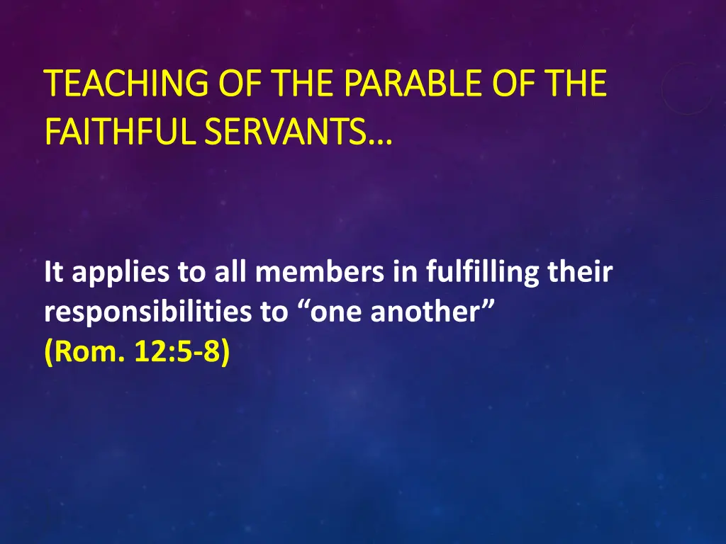 teaching of the parable of the teaching 2