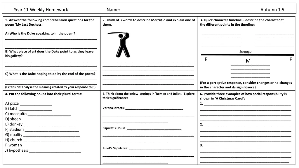 year 11 weekly homework 3
