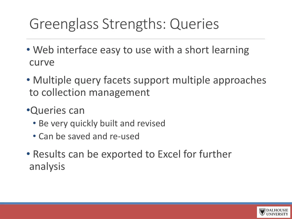 greenglass strengths queries