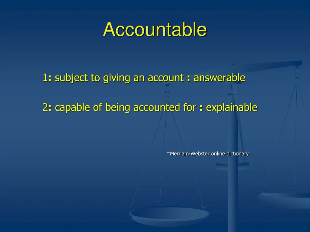accountable