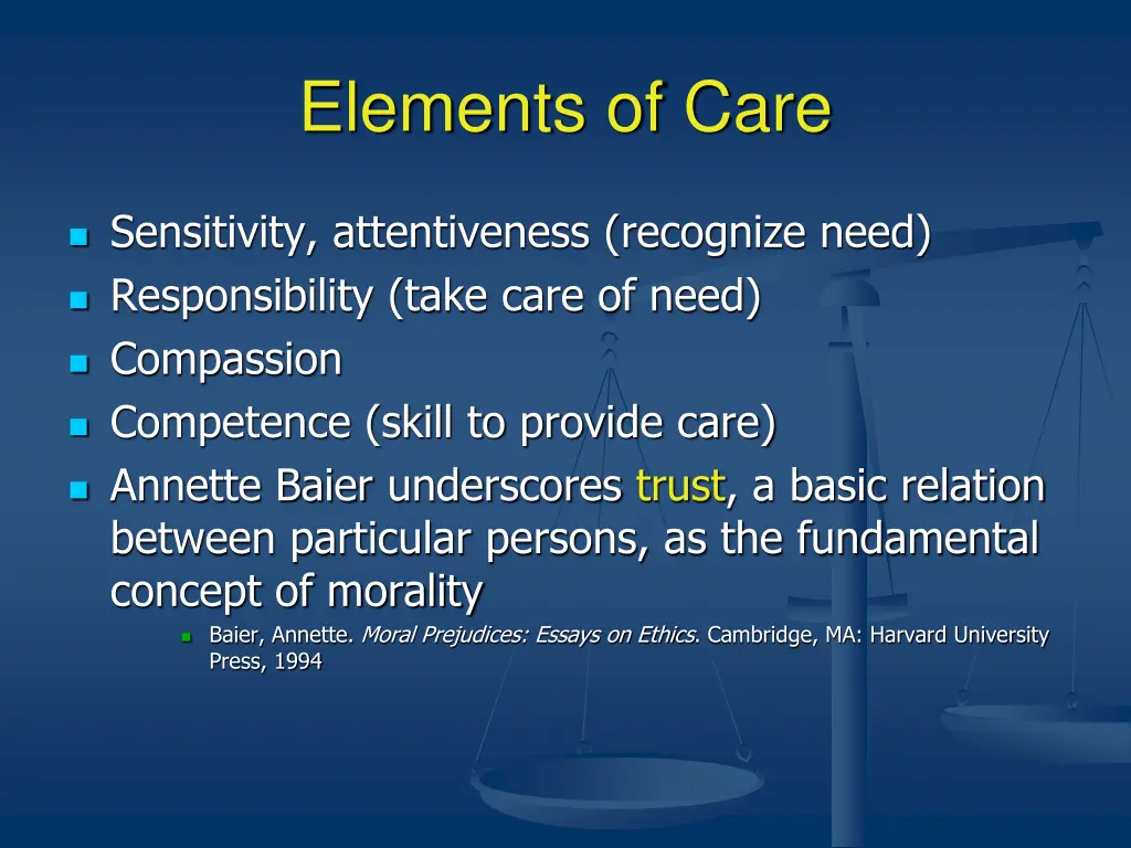 elements of care