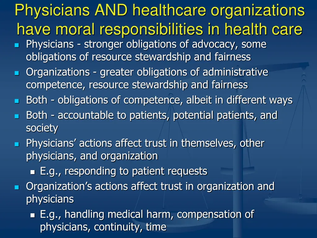 physicians and healthcare organizations have
