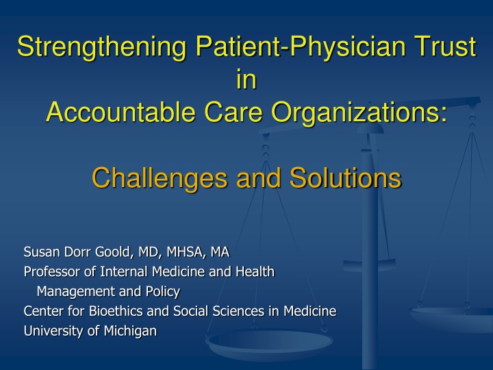strengthening patient physician trust