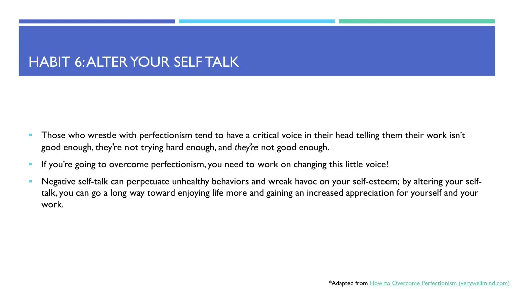 habit 6 alter your self talk
