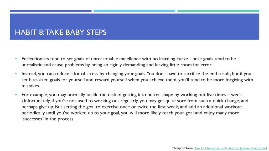 habit 8 take baby steps