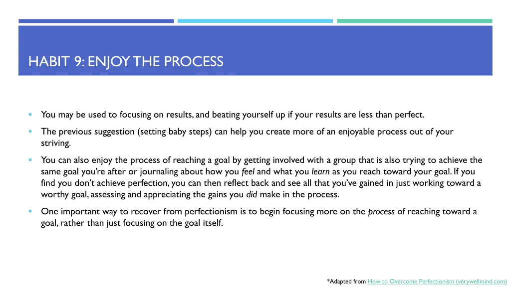habit 9 enjoy the process
