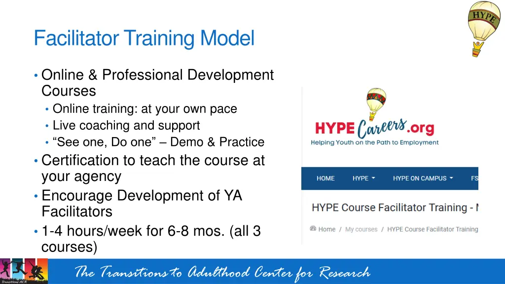 facilitator training model