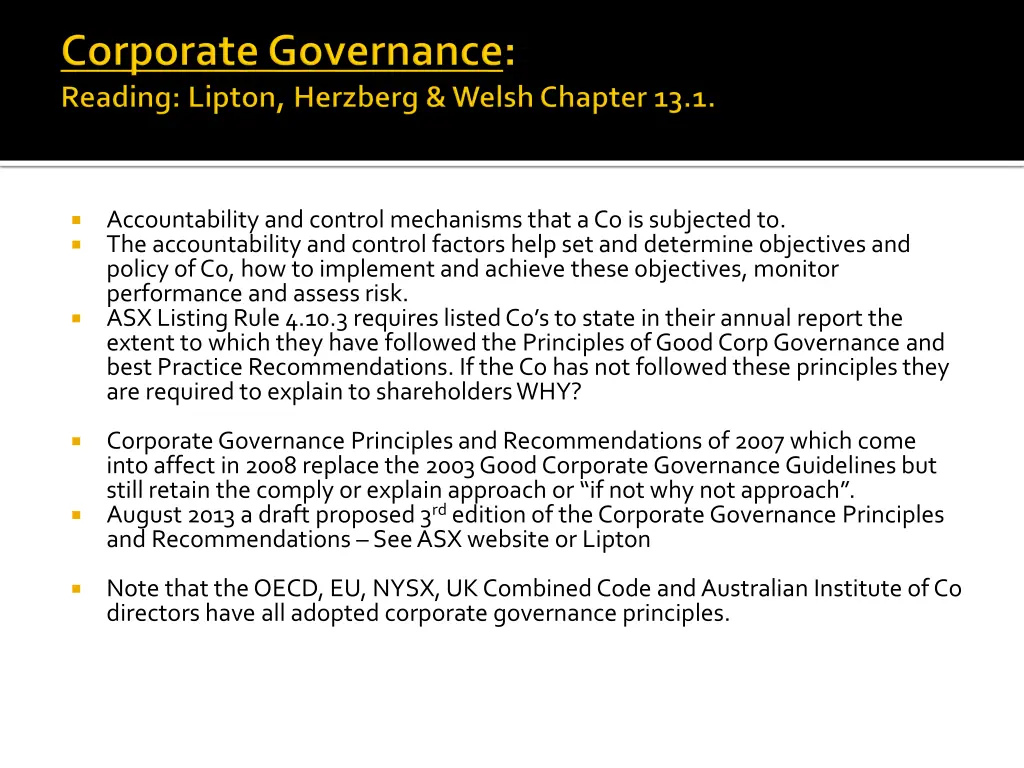 accountability and control mechanisms that