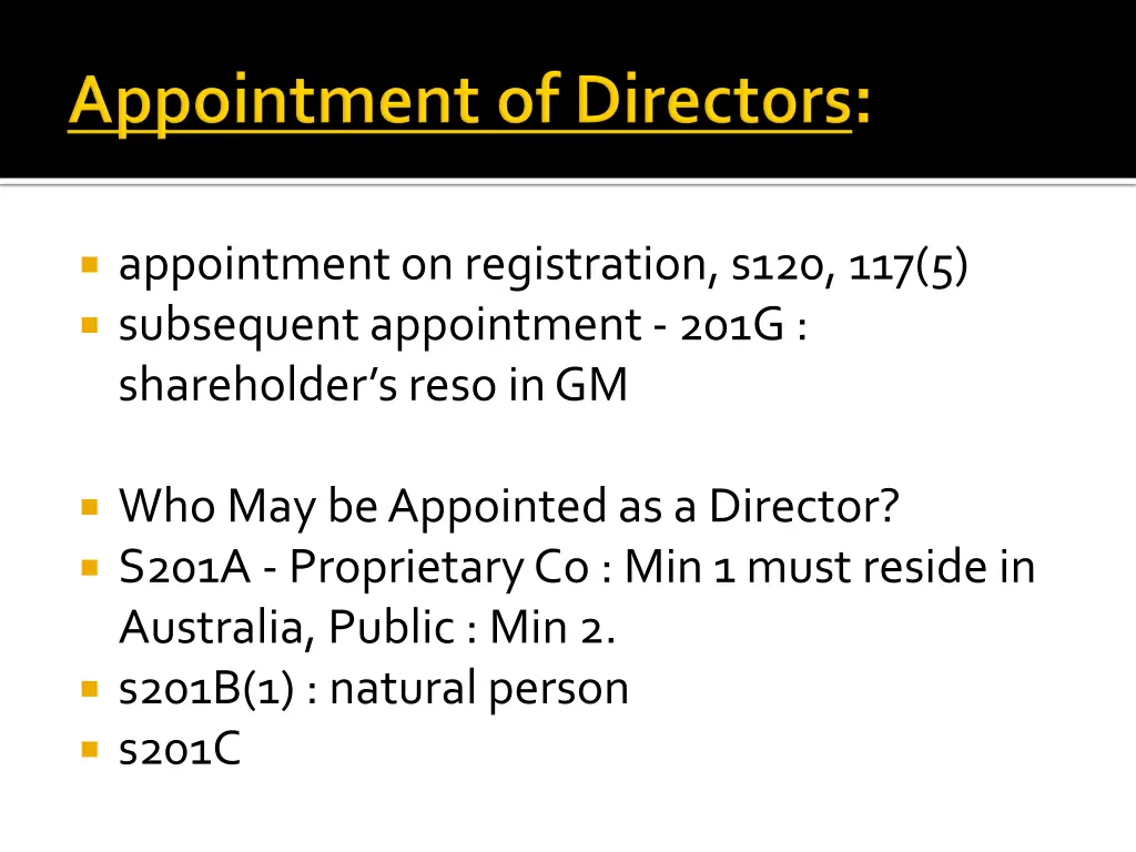 appointment on registration s120 117 5 subsequent