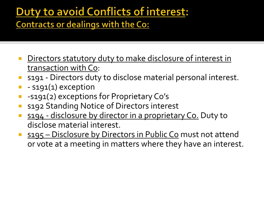 directors statutory duty to make disclosure