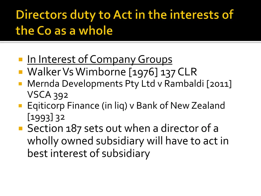 in interest of company groups walker vs wimborne