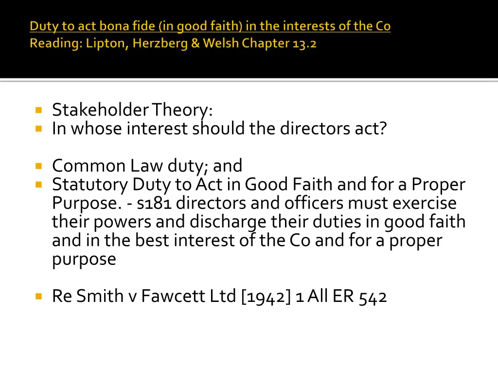 stakeholder theory in whose interest should
