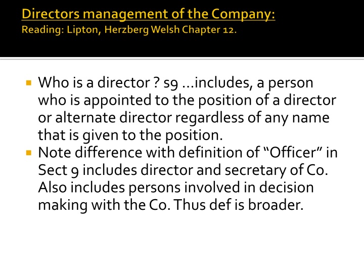 who is a director s9 includes a person