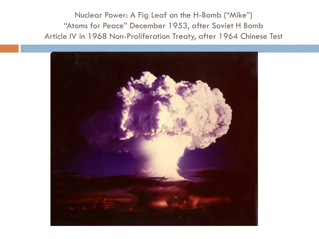 nuclear power a fig leaf on the h bomb mike atoms